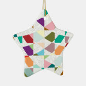 Abstracte kleuren Damask Keramisch Ornament (Rechts)