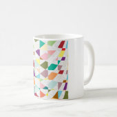 Abstracte kleuren Damask Koffiemok (Voorkant rechts)