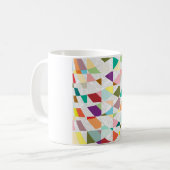 Abstracte kleuren Damask Koffiemok (Voorkant links)