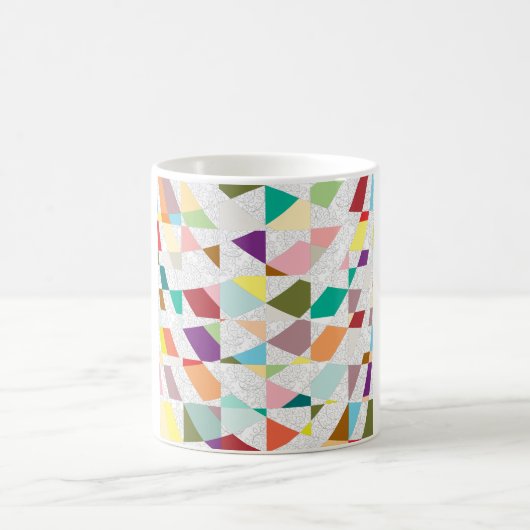 Abstracte kleuren Damask Koffiemok (Center)