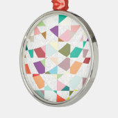 Abstracte kleuren Damask Metalen Ornament (Links)