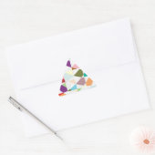 Abstracte kleuren Damask Sticker (Envelop)
