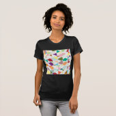 Abstracte kleuren Damask T-shirt (Voorkant volledig)