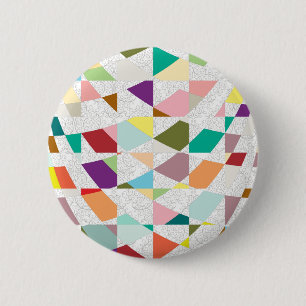 Abstracte kleuren damast ronde button 5,7 cm