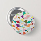 Abstracte kleuren damast ronde button 5,7 cm (Voorkant /achterkant)