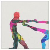 Abstracte kleuren dansen stof (Close Up)