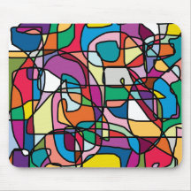 Abstracte kleuren: Doodle Mousepad