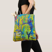 Abstracte Kleuren en Dragonfly Tote Bag (Dichtbij)