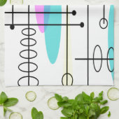 Abstracte kleuren en ontwerpen van atoomtijdperken theedoek (Gevouwen)