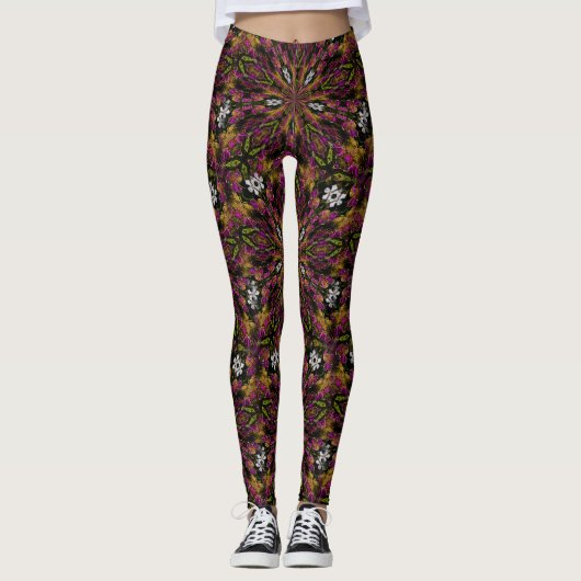 Abstracte kleuren en vormen leggings (Voorkant)