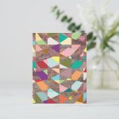 Abstracte kleuren Glitter Briefkaart (Staand voorkant)