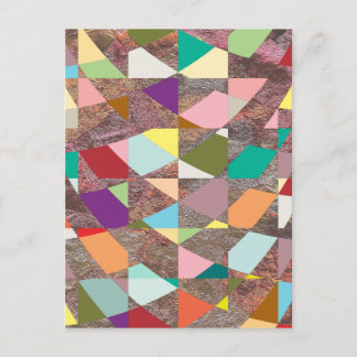 Abstracte kleuren Glitter Briefkaart