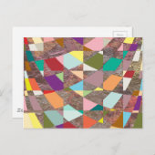 Abstracte kleuren Glitter Briefkaart (Voorkant / Achterkant)