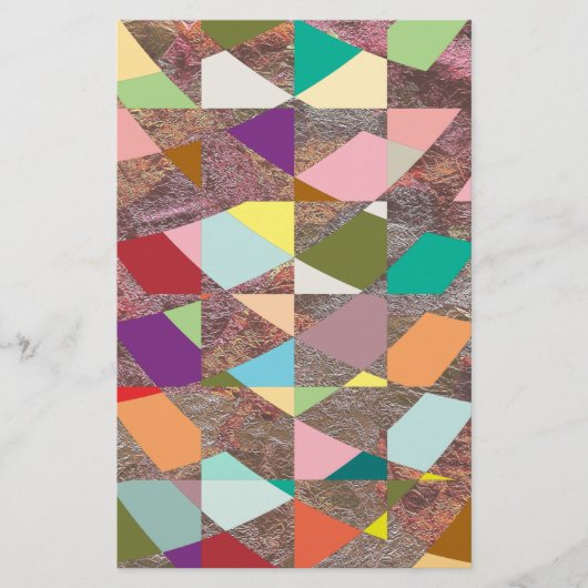 Abstracte kleuren Glitter Briefpapier (Voorkant)