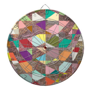 Abstracte kleuren Glitter Dartbord