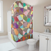 Abstracte kleuren Glitter Douchegordijn (In situ)