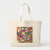 Abstracte kleuren Glitter Grote Tote Bag (Voorkant)