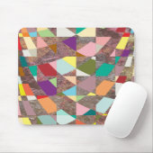 Abstracte kleuren Glitter Muismat (Met muis)