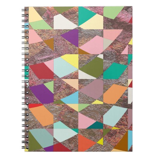 Abstracte Kleuren Glitter Notitieboek (Voorkant)