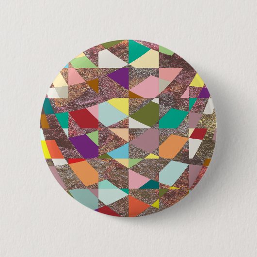 Abstracte kleuren Glitter Ronde Button 5,7 Cm (Voorkant)