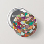 Abstracte kleuren Glitter Ronde Button 5,7 Cm (Voorkant /achterkant)