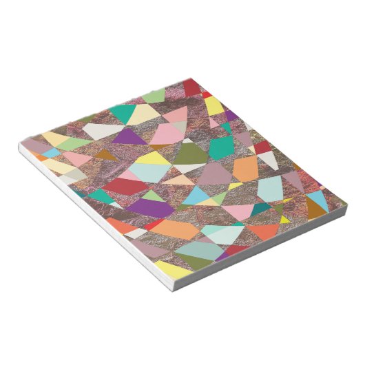 Abstracte kleuren Glitter Scrapbook Paper Notitieblok (Schuin)