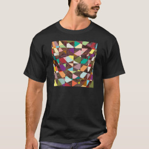 Abstracte kleuren Glitter T-shirt