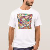 Abstracte kleuren Glitter T-shirt (Voorkant)