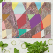 Abstracte kleuren Glitter Theedoek (Gevouwen)