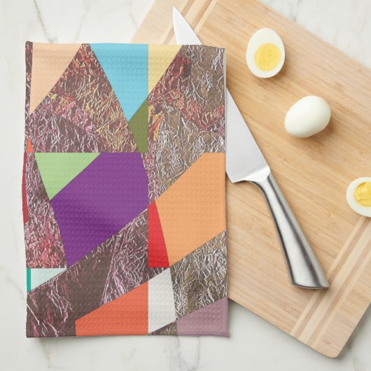 Abstracte kleuren Glitter Theedoek (Quarter Fold)