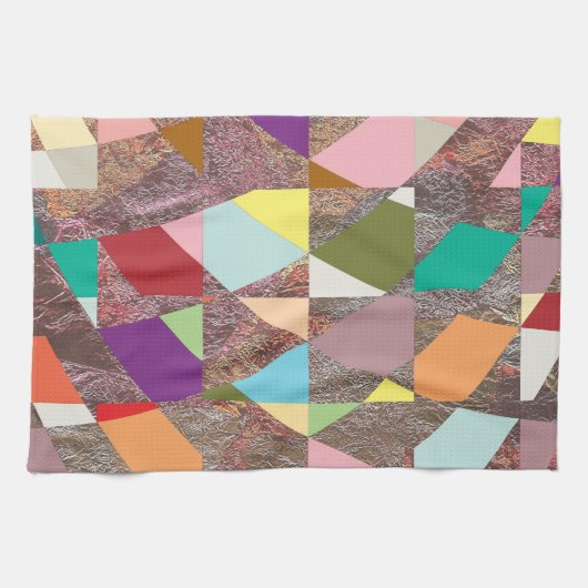 Abstracte kleuren Glitter Theedoek (Horizontaal)