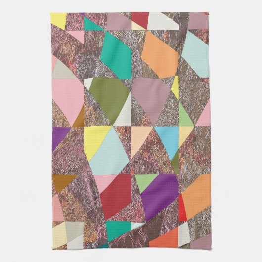 Abstracte kleuren Glitter Theedoek (Verticaal)