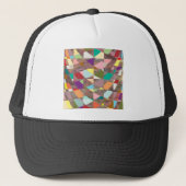 Abstracte kleuren Glitter Trucker Pet (Voorkant)