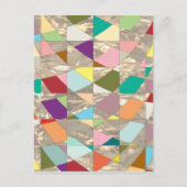 Abstracte kleuren Gold Briefkaart (Voorkant)