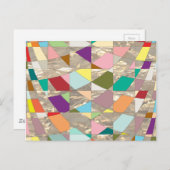 Abstracte kleuren Gold Briefkaart (Voorkant / Achterkant)