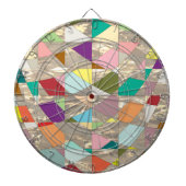Abstracte kleuren Gold Dartbord (Voorkant)