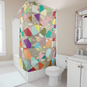 Abstracte kleuren Gold Douchegordijn (In situ)