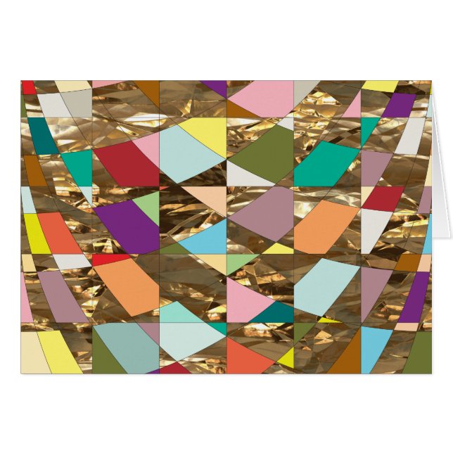 Abstracte kleuren Gold Foil (Voorkant Horizontaal)