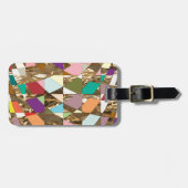 Abstracte kleuren Gold Foil Bagagelabel (Voorkant horizontaal)