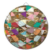 Abstracte kleuren Gold Foil Dartbord (Voorkant)