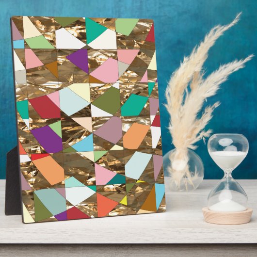 Abstracte kleuren Gold Foil Fotoplaat (Zijkant)