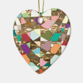 Abstracte kleuren Gold Foil Keramisch Ornament (Links)