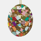 Abstracte kleuren Gold Foil Keramisch Ornament (Rechts)