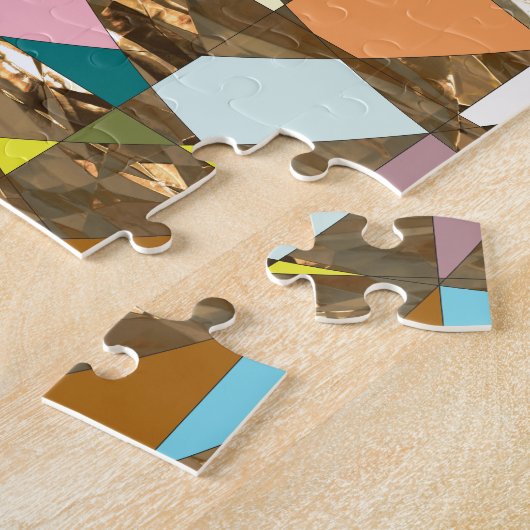 Abstracte kleuren Gold Foil Legpuzzel (Zijkant)