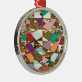 Abstracte kleuren Gold Foil Metalen Ornament (Rechts)