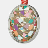 Abstracte kleuren Gold Foil Metalen Ornament (Links)