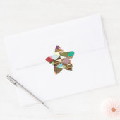 Abstracte kleuren Gold Foil Ster Sticker (Envelop)
