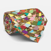 Abstracte kleuren Gold Foil Stropdas (Opgerold)