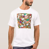 Abstracte kleuren Gold Foil T-shirt (Voorkant)