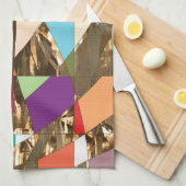 Abstracte kleuren Gold Foil Theedoek (Quarter Fold)